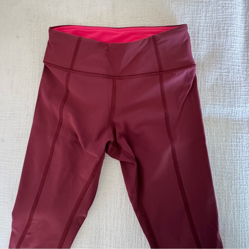Lululemon Athletica Burgundy Leggings